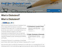 Tablet Screenshot of cholesterol-chart.com